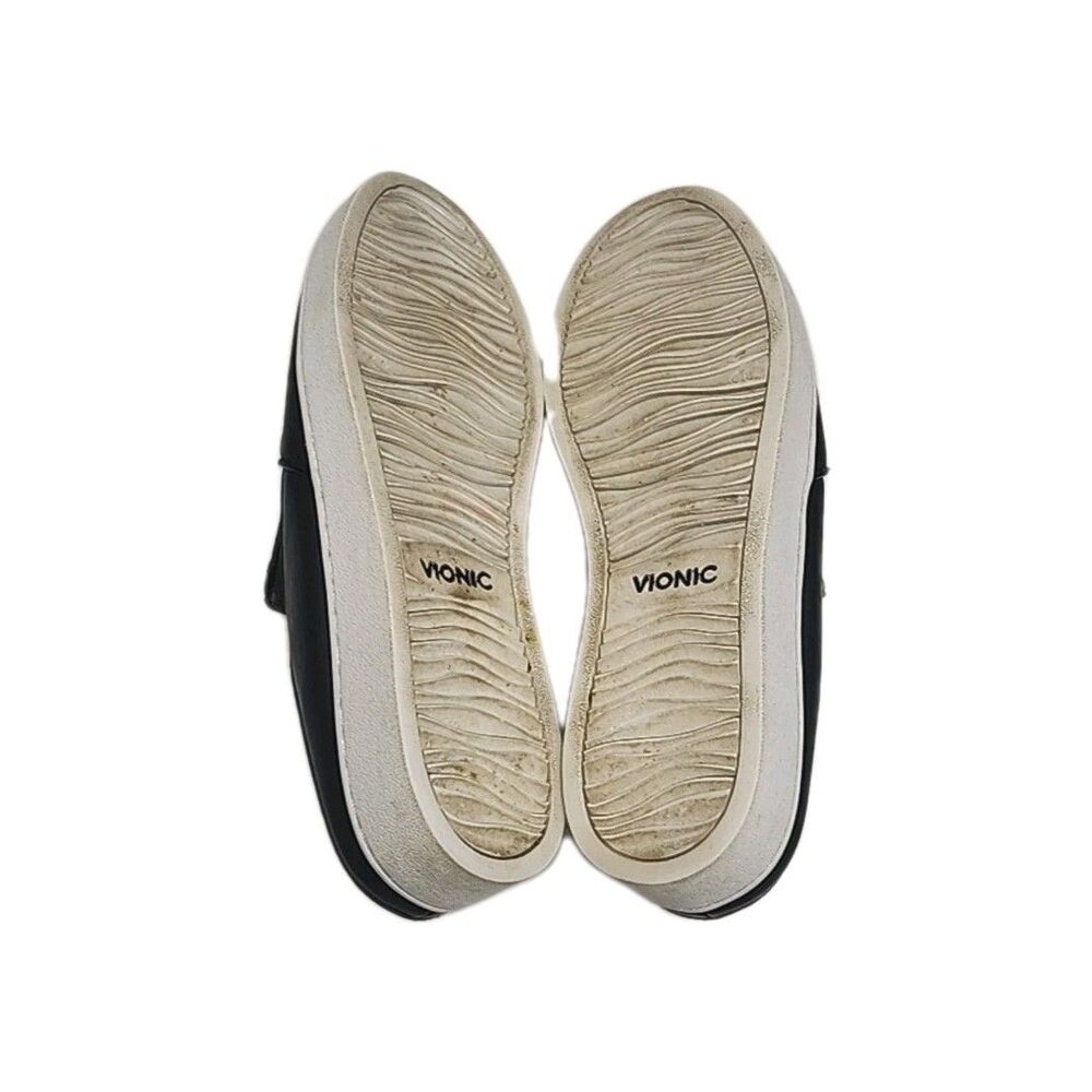 Vionic Shoe Dakota Mule Slip On Sneaker Womens Size 8.5 Black Leather Orthotic - Picture 12 of 12